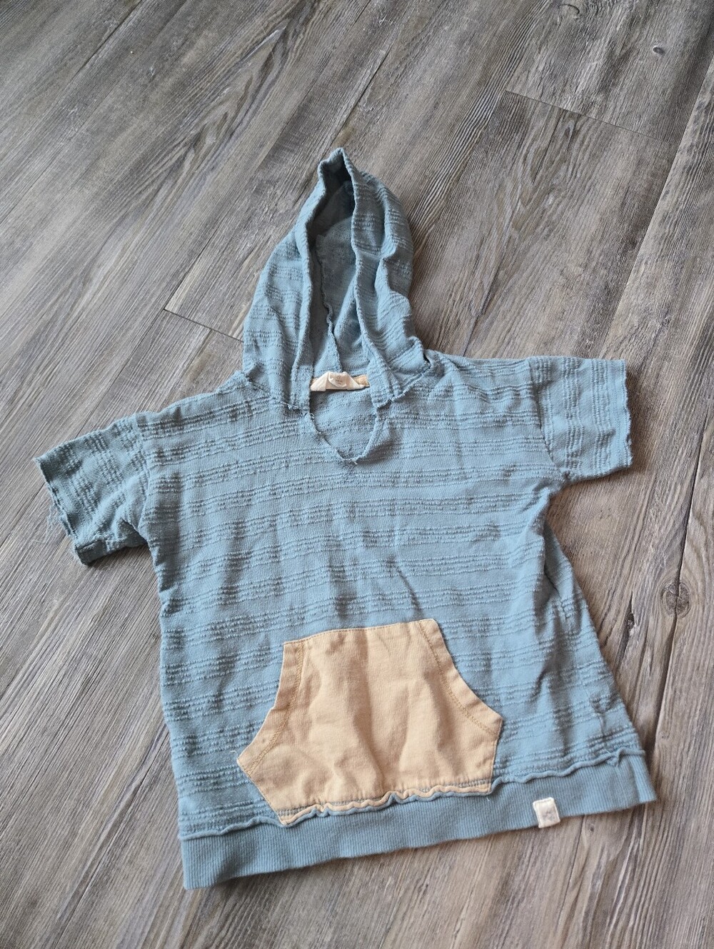 3T Boys Burts Bees Organic Cotton Hooded Short-Sleeve Top